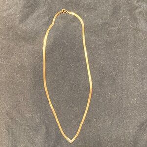 14k hold herringbone necklace